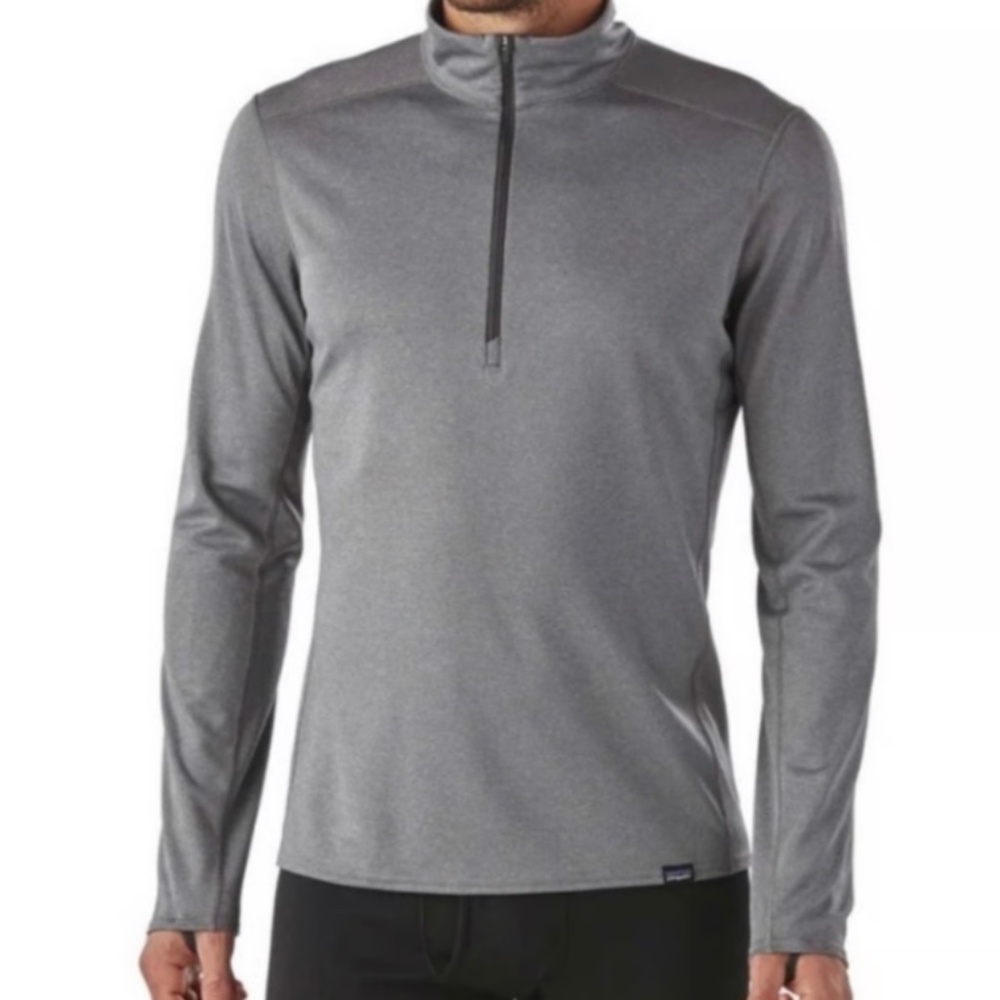 Patagonia Men's Capilene Mid Weight Neck Zip Pullover - Large, Gray